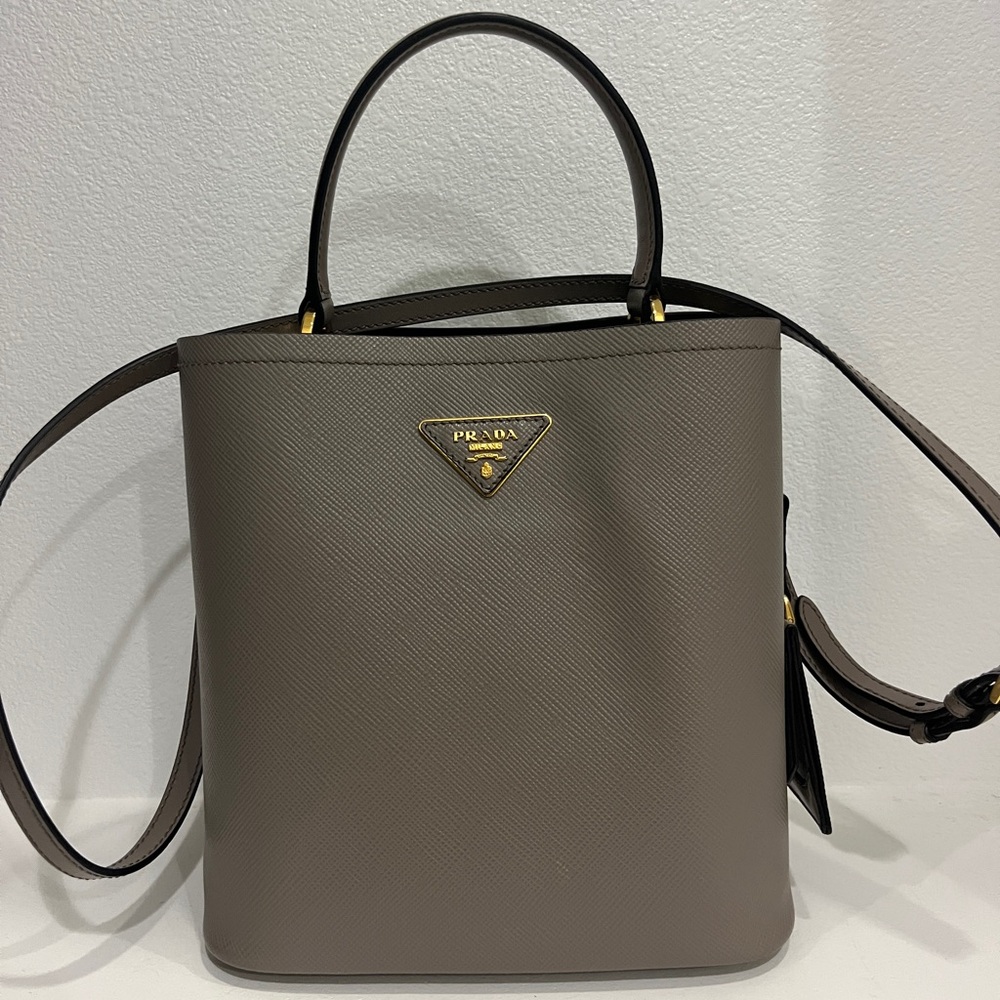 Prada Saffiano Leather Panier Medium Bag